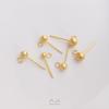 Brincos de Argola Aberta com Argolas Penduradas que Preservam a Cor, Banhados a Ouro 14K, Materiais para Brincos de Argola com Agulha para Contas de Ouro Real 18K