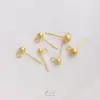 Brincos de Argola Aberta com Argola Pendurada, Agulha de Prata, Banhados a Ouro 14K, Materiais para Brincos de Argola com Agulha para Montagem DIY em Ouro Real 18K
