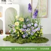 Arreglo de Flores Artificiales y Plantas Verdes HY-DS3 para Decoración de Fondo de Boda, Flor de Mesa, Decoración de Mesa de Comedor, Decoración de Flores Falsas de Lujo Ligero