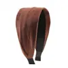 Diadema Ancha de Color Café con Corona Alta para Mujer 2025 Nuevo Otoño e Invierno Uso Diario Accesorio para el Cabello Pasador Tocado