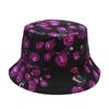 Sombrero de lavabo con diseño de rosas nuevo de estilo europeo y americano para hombres y mujeres, sombrero de pescador retro, sombrero de sombrilla de moda para exteriores de verano.
