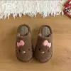 Chinelos de Algodão de Gatinho Fofo e Adorável 2026 Novo Outono/Inverno Para Casa Interna Chinelos de Pelo Femininos Chinelos Fechados para Casal
