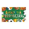 Fundo de aniversário temático de futebol transfronteiriço Banner Feliz Aniversário Decoração de festa Tapeçaria personalizada de fundo