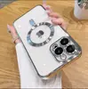 Capa Magnética Galvanizada Tudo Incluído Adequada para iPhone 17 Pro Max, TPU Transparente, Capa Macia Anti-Queda para Apple 16 Pro
