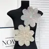 Color Poliéster Lentejuelas Perlas Tubo Bordado Flor Tela Pegatinas Hecho a Mano DIY Ramillete Lujo Ligero Accesorios para el Cabello Decoración Accesorios Venta al por Mayor