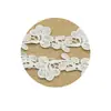 Encaje de Bordado de Seda de Leche de Alta Calidad Soluble en Agua del Fabricante para Ropa, Sombreros y Prendas