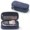 Estuche de Lápices Color Block Estilo Transfronterizo Macaron para Estudiantes de Secundaria y Primaria, Caja de Almacenamiento Retráctil, Resistente a las Manchas, Estuche en Stock