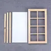 1:12 Casa de Muñecas Casa de Muñecas Mini Lisa DIY Puertas y Ventanas Pequeñas Ventana de 8 Rejillas Lisa Se Puede Colorear