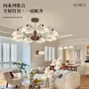 Luminária Pendente para Sala de Estar Estilo Wabi-Sabi Casca de Ovo Vintage, Sensação de Luxo Retro Americano, Novo Modelo 2026, Iluminação para Quarto Principal Estilo Francês