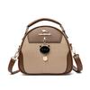Bolso para Teléfono Móvil Retro Transfronterizo para Mujer, Bolso Redondo Pequeño de Cuero Suave Multicapa, Bolso Bandolera Portátil Versátil y a la Moda, Práctico Bolso de Hombro