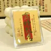 Adesivo de Telefone Dourado com Pingente da Sorte em Ouro Puro 999, Peça de Ouro Tesouro da Riqueza, Cartão da Sorte da Fortuna, Presente Popular para Live Stream