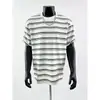 Camiseta Masculina Listrada de Manga Curta com Gola Redonda, Luxo Leve e de Alta Qualidade, Nova para o Verão 2025, Solta, Elástica, Simples, Meia-Manga, Estilo Ins