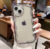 Nova Textura Creme Onda Tridimensional Grande Maçã 17 Transparente DIY Capa de Celular Material Moldura para Foto Borda Curva Cor Sólida de Alta Qualidade