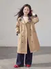 Abrigo de Otoño Estilo Coreano para Niñas de Longitud Media 2026 Nuevo Trench Coat de Moda para Niñas Mayores, Ropa de Primavera y Otoño para Niños