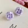 Pendientes de Flor de Rosa Dulces y Brillantes Estilo Bosque, Pendientes Florales de Diseño de Nicho, Accesorios para Orejas Elegantes y Sofisticados Estilo Ligero Maduro
