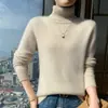 Suéter de tricô feminino com gola alta grossa de cashmere, sete agulhas, fio duplo, modelagem solta, afina a silhueta, camada interna quente