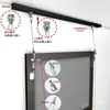 Clipe para Pendurar Quadros Trilho com Porca de Encaixe Cabide de Quadro Fio para Pendurar Quadros Trilho com Corda para Quadro Cabide de Quadro Gancho Ajustável Gancho de Arame de Aço