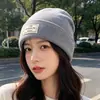Bonito gorro de punto de oso para mujer, estilo coreano, versátil, cálido y resistente al frío, perfecto para el invierno