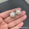 Brincos de pérolas de água doce barrocas naturais Brincos de diamante retrô de alta qualidade Acessórios de banquete de luxo leve para roupas de noite
