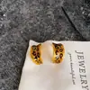 Pendientes Geométricos Metálicos Color Café Maillard Retro Otoño e Invierno Pendientes de Lujo de Gama Alta Accesibles Elegantes de Nicho