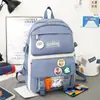 Mochila escolar para estudiantes de cuatro o cinco piezas, mochila para estudiante de primaria femenina, mochila de lona, mochila para niño, moderna, rábano, conejito