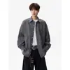 Camisa de manga larga para hombre, camisa a cuadros y rayas de primavera y otoño, estilo holgado y casual, chaqueta juvenil de moda talla grande, moderna