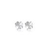 999 Foot Silver Four-leaf Clover Brincos Brincos da moda das mulheres simples e pequenos INS Cold Style Sterling Silver Ear Brincos Penetrantes