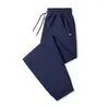 Calça casual masculina plus size transfronteiriça, algodão puro, forrada com fleece, perna reta, calça de moletom, calça masculina plus size feita sob medida, forrada com fleece de inverno