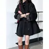 Chaqueta gabardina de longitud media para mujer, primavera y otoño, nuevo sentido de persona pequeña, súper bonita, estilo coreano, versátil para ir al trabajo, top para mujer