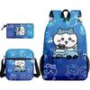Um Novo Produto Impressão Digital Estudante Mochila Escolar Mochila Bolsa de Ombro Estojo de Lápis Mochila de Três Peças