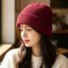 Gorro básico de punto versátil para otoño e invierno con rayas verticales y bordes acanalados, adecuado para hombres y mujeres, parejas, gorro pullover a prueba de frío para exteriores