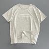 Camiseta Suelta Estilo Pareja para Mujer Algodón Hilo Doble Copo de Nieve Manga Corta Verano Cuello Redondo Estilo Casual Top Versátil Estampado de Letras