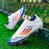 Chuteiras de grama sintética para treinamento transfronteiriço de meninas, tênis esportivos com travas longas para competição da Copa do Mundo de jovens meninos, leve