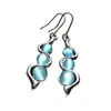 Pendientes Colgantes de Gato Ojo de Gato Azules Redondos Ondulados Europeos y Americanos Estilo Retro Simple Moda Elegante Personalizados Tendencia