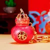 Tendencia nacional colección de calabazas tachonadas de diamantes llavero para coche metal lindo unisex accesorio para bolsa llavero regalo creativo