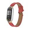 Adequado para Pulseira Xiaomi Mi Band 11, Pulseira de Couro Microfibra com Trama Lisa e Fivela de Metal, Compatível com Xiaomi Mi Band 8, 9, 10