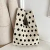 Bolsinha de Tricô para Doces para Lembrancinhas de Festa de Aniversário de Bebê, Sacola de Presente Tecida para Feriados, Presente para a Primeira Festa de Aniversário de Criança
