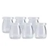 Botella para pudín de grasa de 100ml 200ml 300ml botella de leche vaso de vidrio para gelatina y yogur con tapa resistente a altas temperaturas
