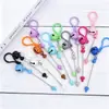 Chaveiro de Sino Colorido, Chaveiro Criativo de Plástico DIY com Contas, Decoração Fofa para Mochila