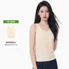 Camiseta sin mangas de algodón copo de nieve para mujer, 160 g, cuello redondo grande, holgada y ligera, estilo coreano, fresca, adecuada para ir al trabajo, deportes y uso casual