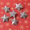 Árvore de Natal dos Desejos 2025 Decoração de Bolo Laço Estrela de Cinco Pontas Enfeite de Inserção Feliz Natal Decorações de Confeitaria