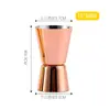 Venta al por mayor de fábrica taza de acero resistente a altas temperaturas taza medidora de acero inoxidable de doble cabeza dispositivo medidor de vino de doble cabeza taza medidora de borde recto rizado
