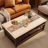 Mantel de estilo americano, de cuero impermeable, sin lavado, protector de escritorio, a prueba de aceite, para mesa de té, aislante térmico, se puede cortar.