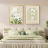 2026 Novo Estilo Quarto Principal Arte de Parede Criativa, Pintura Decorativa para Cabeceira Estilo Creme, Pintura Decorativa de Alto Padrão para Quarto
