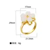 Europa y Estados Unidos joyería de moda transfronteriza cien personalidad apertura ajustable diamante mariposa estrella amor cobre micro incrustación anillo