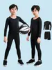 Body Infantil Roupa de Treino Rápida Secagem Meninos Outono e Inverno Basquete Futebol Base Esportes Fitness Roupa Conjunto Meninos