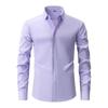Camisa Jiachuan Cross-Border Four-Way Stretch Masculina Não Amassa Resistente a Rugas Comércio Exterior Simples Business Camisa Fina Roupa Masculina