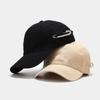 Gorra de béisbol con prendedor de diamantes de imitación para mujer, ajustable, con protección solar, para rostro pequeño, marca Tide.