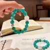 [Carta desde la Isla] Pulsera Original de Cristal Azul Natural con Amazonita y Cuarzo Fantasma Copo de Nieve, Exquisita y Versátil