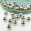 Directo de fábrica color cobre puro chapado en oro liso pequeñas cuentas de oro cuentas de transferencia sólidas DIY pulsera de cuentas redondas sólidas cuentas sueltas